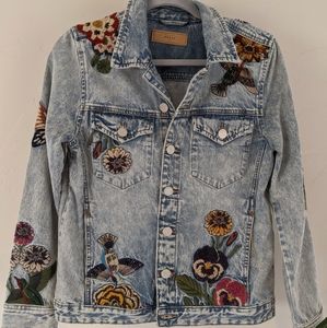 Blank NYC embroidered denim jacket